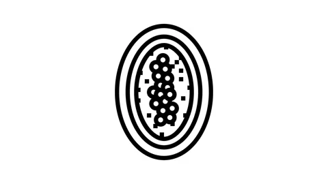 Worm eggs parasite line icon animation 動画素材 326127326