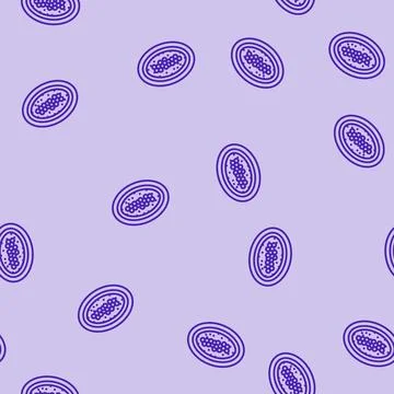 Worm eggs parasite line seamless pattern Stock-Illustration
