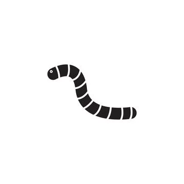 Worm icon vector Stock Illustration
