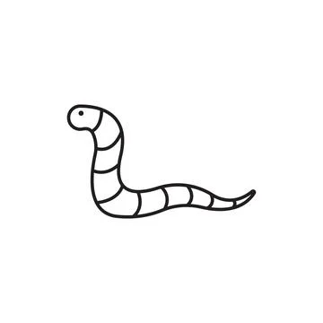 Worm icon vector Stock Illustration