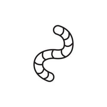 Worm icon vector Stock Illustration