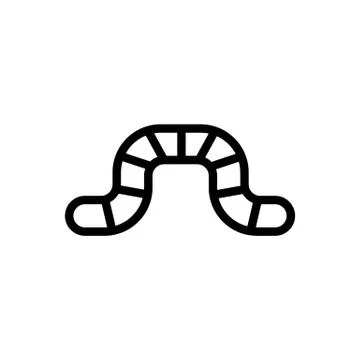 Worm icon vector. Isolated contour symbol illustration Stock-Illustration