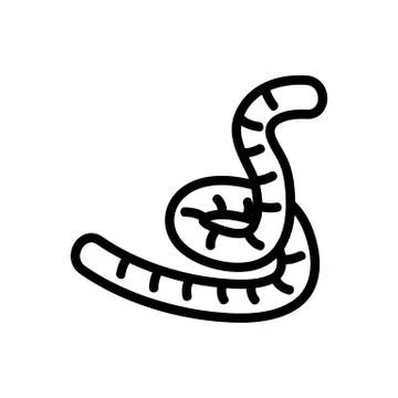 Worm icon vector. Isolated contour symbol illustration Stock-Illustration