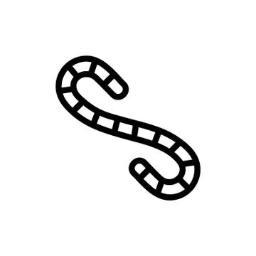 Worm icon vector. Isolated contour symbol illustration Stock-Illustration