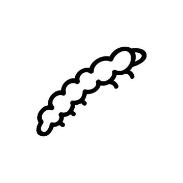 Worm icon vector. Isolated contour symbol illustration Stock Illustration