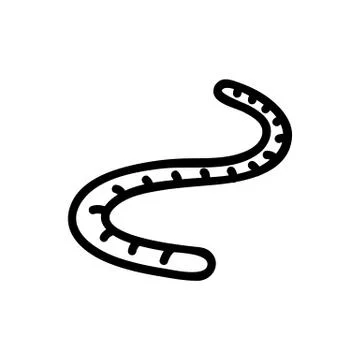 Worm icon vector. Isolated contour symbol illustration Stock-Illustration