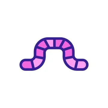 Worm icon vector. Isolated contour symbol illustration Stock-Illustration