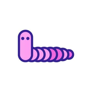 Worm icon vector. Isolated contour symbol illustration Stock-Illustration