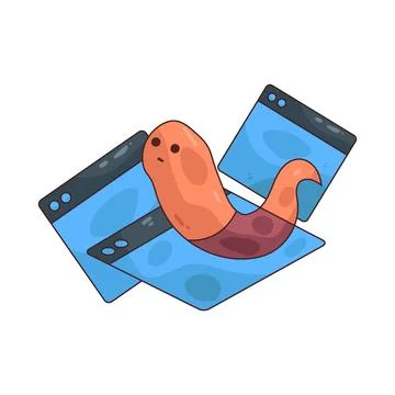 Worm illustration 库存插图