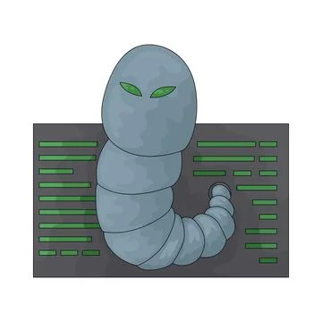 Worm illustration Illustrazione stock