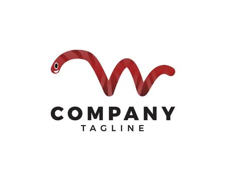 Worm illustration logo vector design Stock Illustration