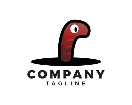Worm illustration logo vector design Stock Illustration