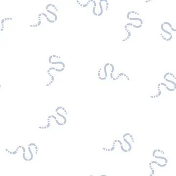 Worm insect glyph seamless pattern Stock Illustration