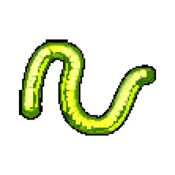 Worm jelly candy pixel art vector illustration Stockillustratie
