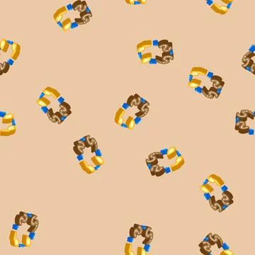 Worm lifecycle parasite isometric icon seamless pattern Stock Illustration