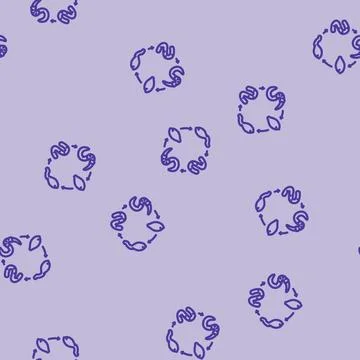 Worm lifecycle parasite line vector seamless pattern 스톡 일러스트