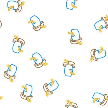 Worm mushroom vector seamless pattern イラスト素材