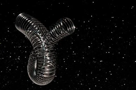 A worm in the outer space Stock Photos