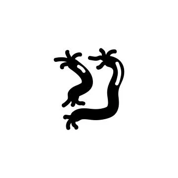 Worm Parasite Flat Vector Icon Stock Illustration