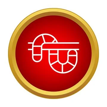 Worm parasite icon with simple, abstract style Stock Illustration