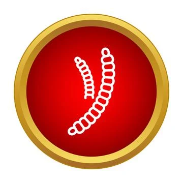 Worm parasites or larvae icon representing biology Иллюстрация