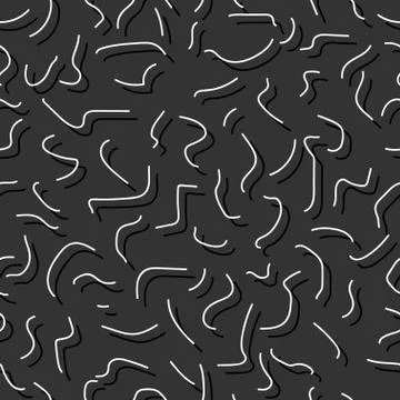 Worm seamless pattern monochrome Stock Illustration