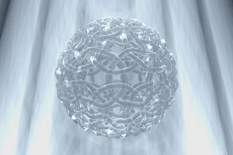 Worm transparent sphere Stock Illustration