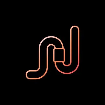 Worm vector concept outline colorful icon - Earthworm thin line sign Stock Illustration