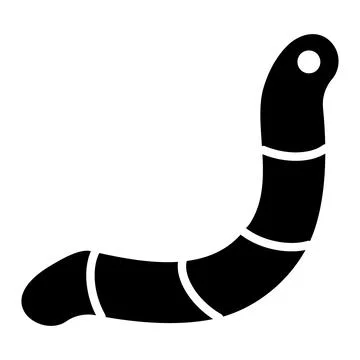 Worm Vector Icon Design Illustration Stock Illustration