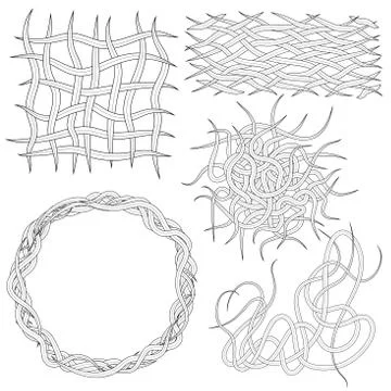 Worm weave elements Stock Illustration