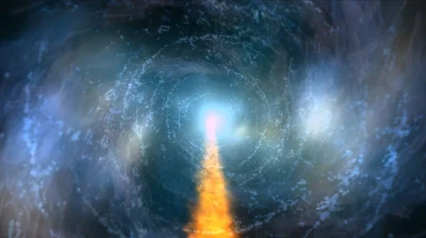 Wormhole. Approximation in space Stock Footage 44162292
