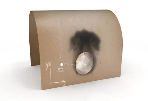 Wormhole, buring shortcut connecting two separate points in spacetime 3d Stock Illustration