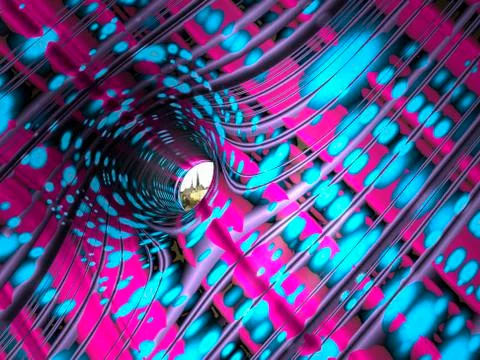 Wormhole, conceptual artwork Stock Illustration