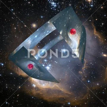 Wormhole, conceptual artwork Stock Illustration