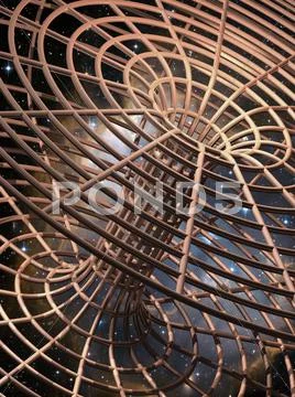 Wormhole, conceptual artwork Stock Illustration