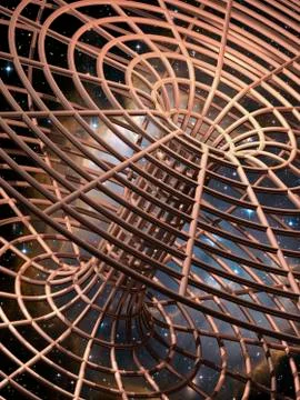 Wormhole, conceptual artwork Stock Illustration