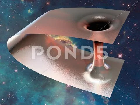 Wormhole, conceptual artwork Stock Illustration