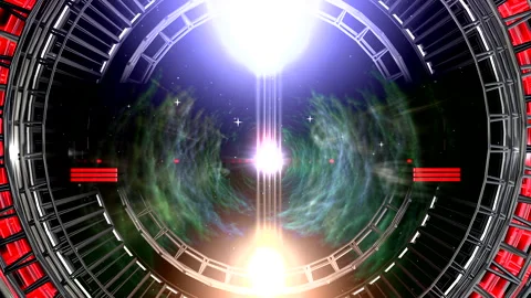 Wormhole Generator. Space-time Rupture Stock Footage 332287186