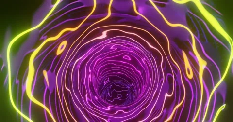 Wormhole glowing tunnel through space Stock Footage 157036718