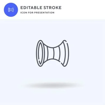 Wormhole icon vector, filled flat sign, solid pictogram isolated on white, logo Stock Illustration