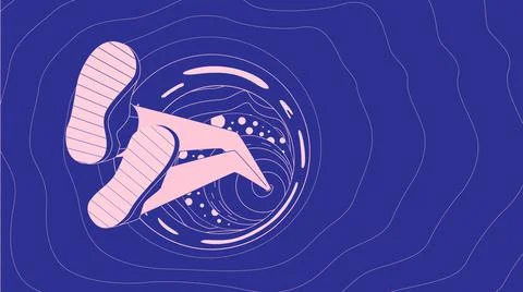 In to the wormhole Stock Illustration