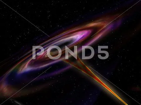 Wormhole in outer space Stock Illustration