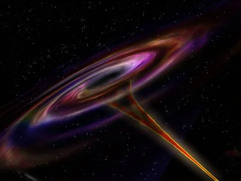 Wormhole in Outer Space Illustration of a wormhole ripping its way through... Stock Photos