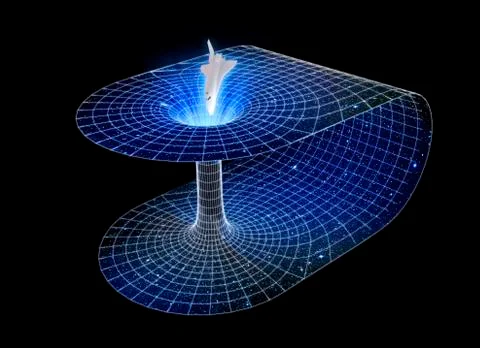 Wormhole in outerspace, illustration Stock Illustration