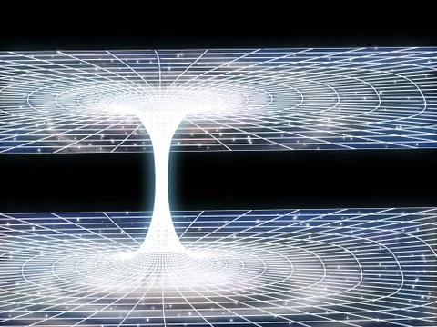 Wormhole in space Stock Illustration