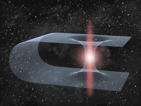 Wormhole in space Stock Illustration