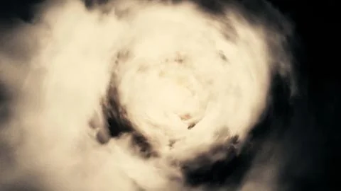 Wormhole straight through time and space, clouds, and millions of stars Stock Illustration