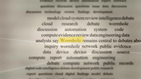 Wormhole technology information flowing through digital space Stock-Footage 347431436