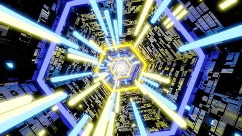 Wormhole through space, Big Data Digital tunnel Video stock 192592934
