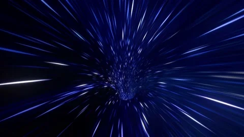Wormhole through time and space, warp through science fiction. Abstract jump  Stock Footage
